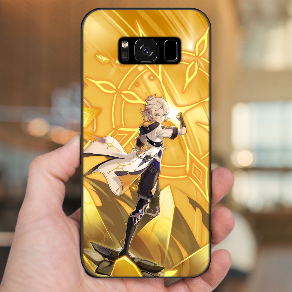 Ốp lưng Samsung S8, S8 Plus viền đen in hình Albedo Genshin Impact