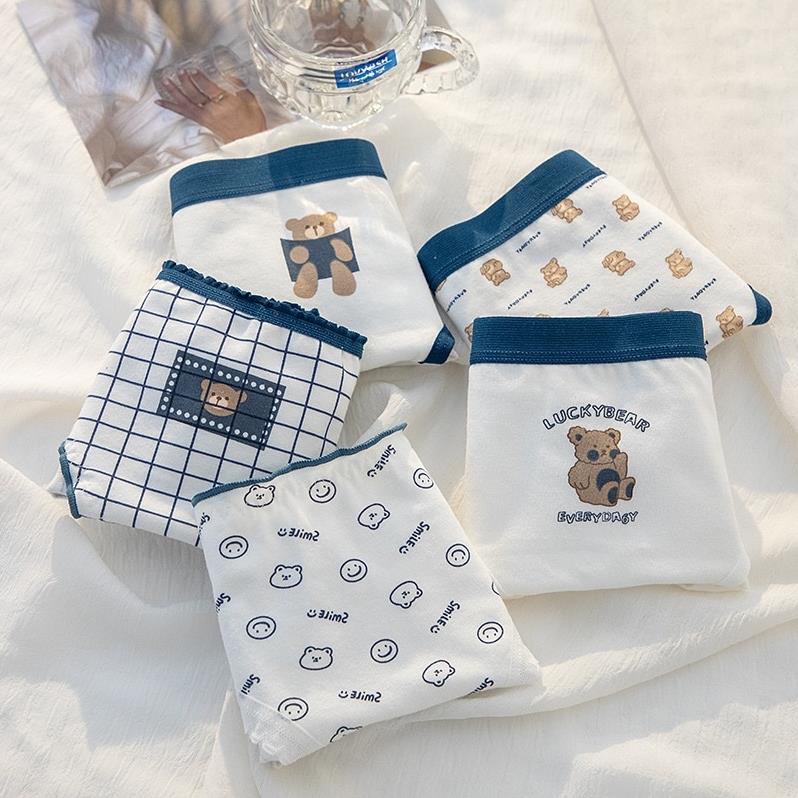 Quần Lót Nữ Cotton Gấu Nâu Softie -  Ngang Eo Thời Trang Dễ Thương 125