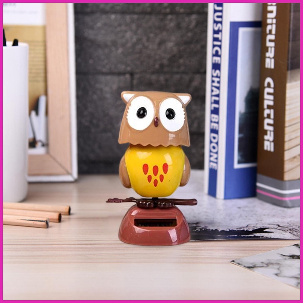 Mô Hình Chim Cú Nhảy Múa Lắc Lư Bằng Năng Lượng Mặt Trời Trang Trí Bảng Điều Khiển Xe Hơi