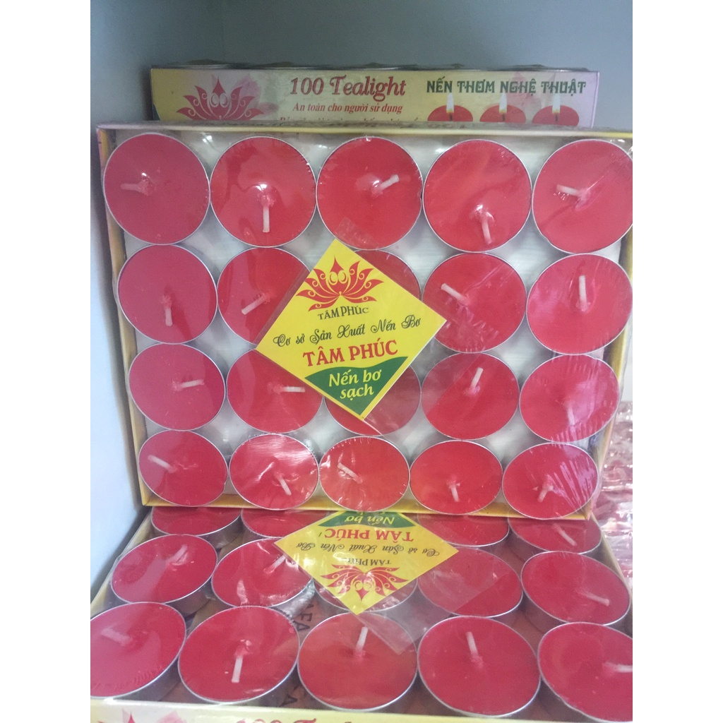 Nến bơ sạch 100 viên tâm phúc không khói không mùi cháy 3- 4 tiếng