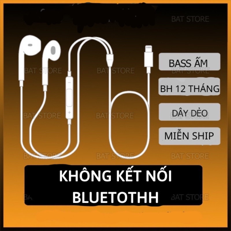 ❌❌Miễn ship đổi trả.Tai nghe không kết nối bluetooth cắm vào dùng được luôn loại chân dẹt phù hợp đời máy từ 7p đến 13p