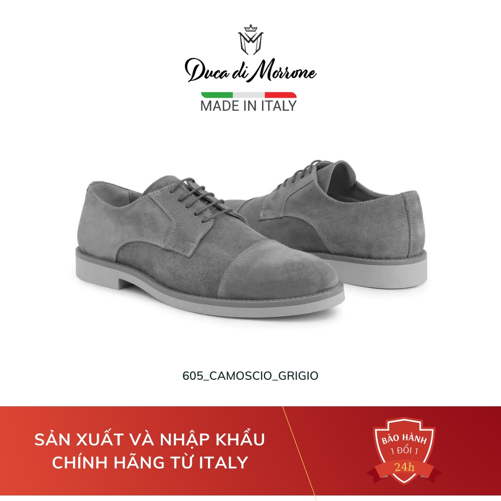 Giày Tây Derby Nam Công Sở Da Lộn Cao Cấp DUCA DI MORRONE Nhập Khẩu Chính Hãng Từ Ý - Made In Italy – 605_CAMOSCIO