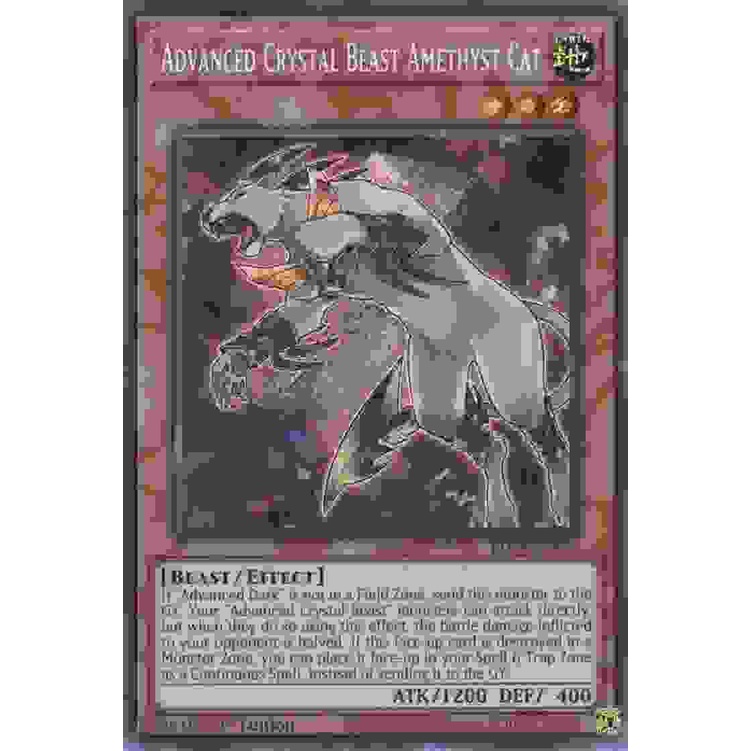 Thẻ Bài Yugioh Advanced Crystal Beast Amethyst Cat - BLCR-EN011 - Secret Rare 1st Edition
