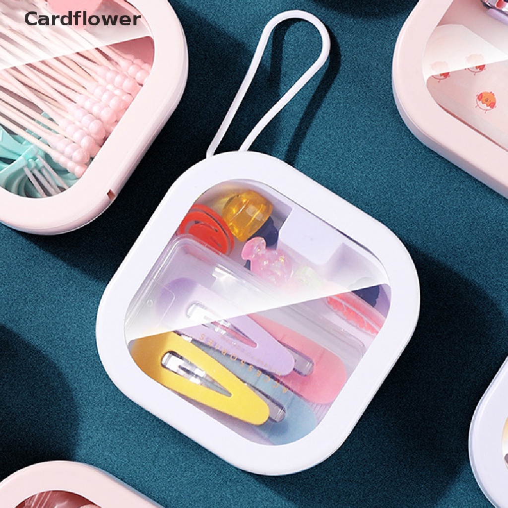 < Cardflower > Mới Hộp Đựng Tiền Xu / Kẹo Mini Hình Vuông Bằng Nhựa Trong Suốt Có Nắp Đậy