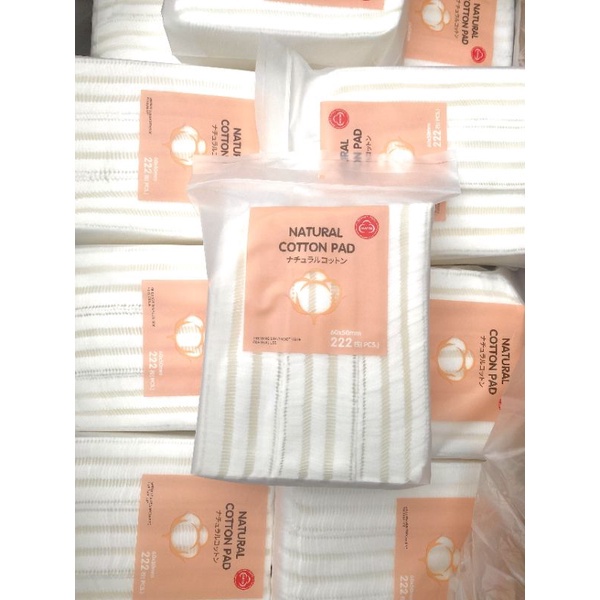 Bông Tẩy Trang 222 Miếng, 3 Lớp Cotton Pads Siêu Mềm, Siêu Dày
