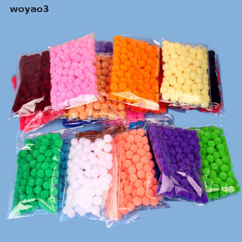 Set 100 Quả Pompom Mềm 15MM 20 Màu Tùy Chọn Trang Trí Tiệc Cưới
