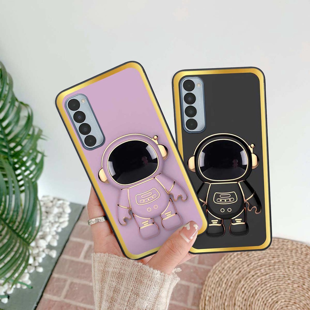 Ốp lưng Oppo Reno4 / Reno4 Pro / Reno 4 in hình hiệu ứng 3D phi hành gia robot đáng yêu, ốp rẻ đẹp
