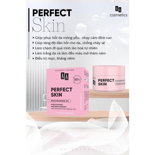 Kem Niacinamide 5% AA Cosmetics Perfect Skin Dưỡng Trắng,Mờ Nám Tàn Nhan.hũ 50g