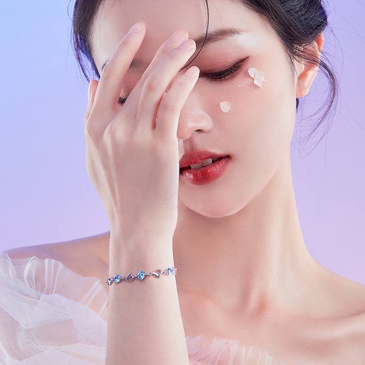 Lắc Tay Bạc Nữ || Heart Of The Ocean-Vòng Tay Bạc tự thiết kế  của M.Lady Jewelry and fashion