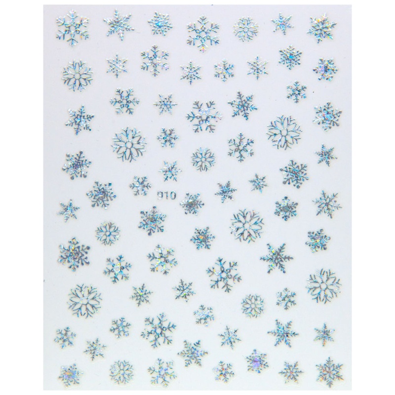 Set 4 Tấm Hình Dán Móng Tay 3D Chủ Đề Giáng Sinh Dễ Thương