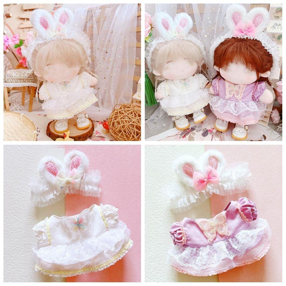 ORIENTLII Đồ Chơi Nhồi Bông Hình Tai Thỏ 20CM Cho Búp Bê