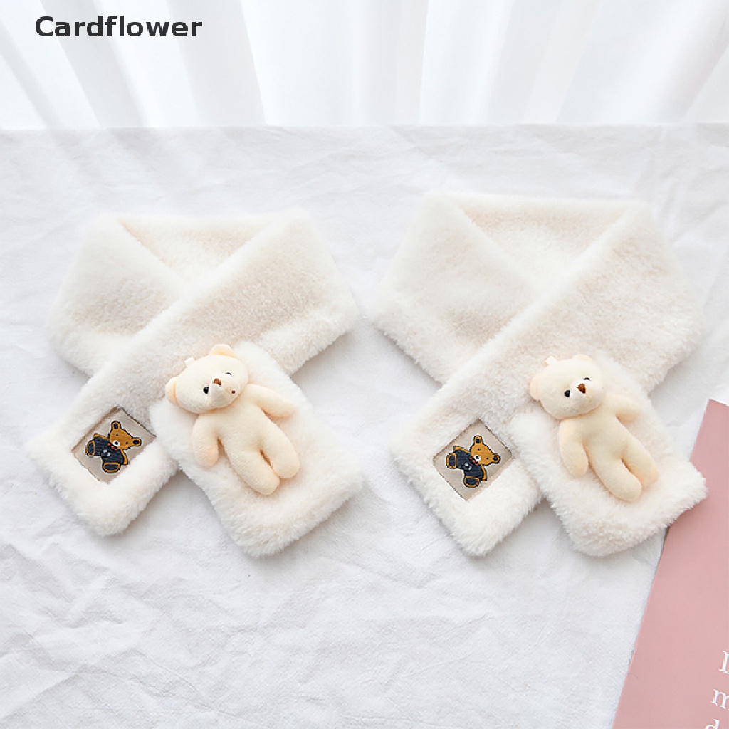 &lt; Cardflower &gt; Khăn Choàng Cổ Bằng Lông Giả Dày Dặn Giữ Ấm Mùa Đông Cho Nữ Sinh