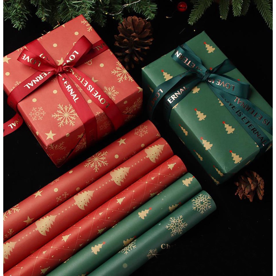 Giấy Gói Quà Họa Tiết Giáng Sinh