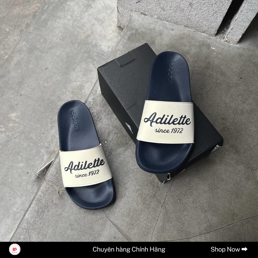 Chính Hãng Dép quai ngang Adilette Shower Đen / Xanh Lá / Navy chữ xanh / Navy chữ vàng / Xanh trời