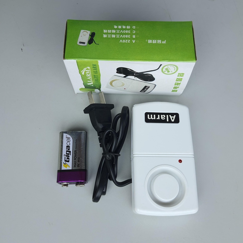 Thiết bị báo động khi mất điện chuông báo động mất điện 220V TẶNG KÈM PIN 9V LOẠI TỐT