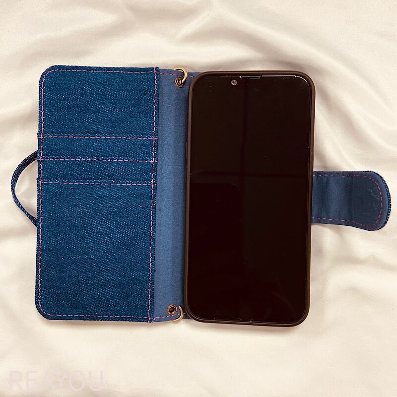 Ốp Điện Thoại Vải Denim Thêu Họa Tiết Cho iphone 13 pro max 12 11 xs xr 14plus