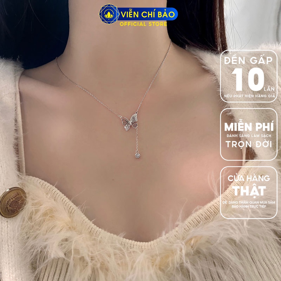 Dây chuyền bạc nữ butterfly NEW chất liệu bạc 925 thời trang phụ kiện trang sức Viễn Chí Bảo D000417