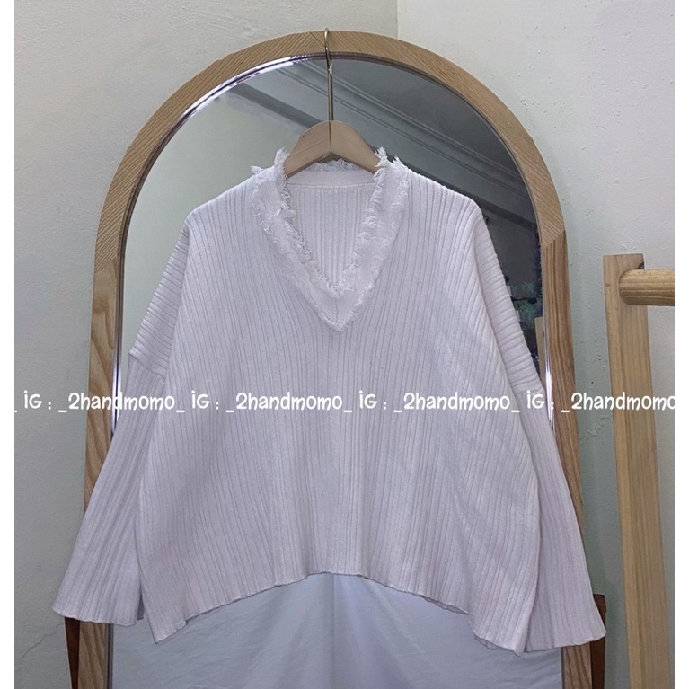 Áo Len Trắng Dài Tay 2hand