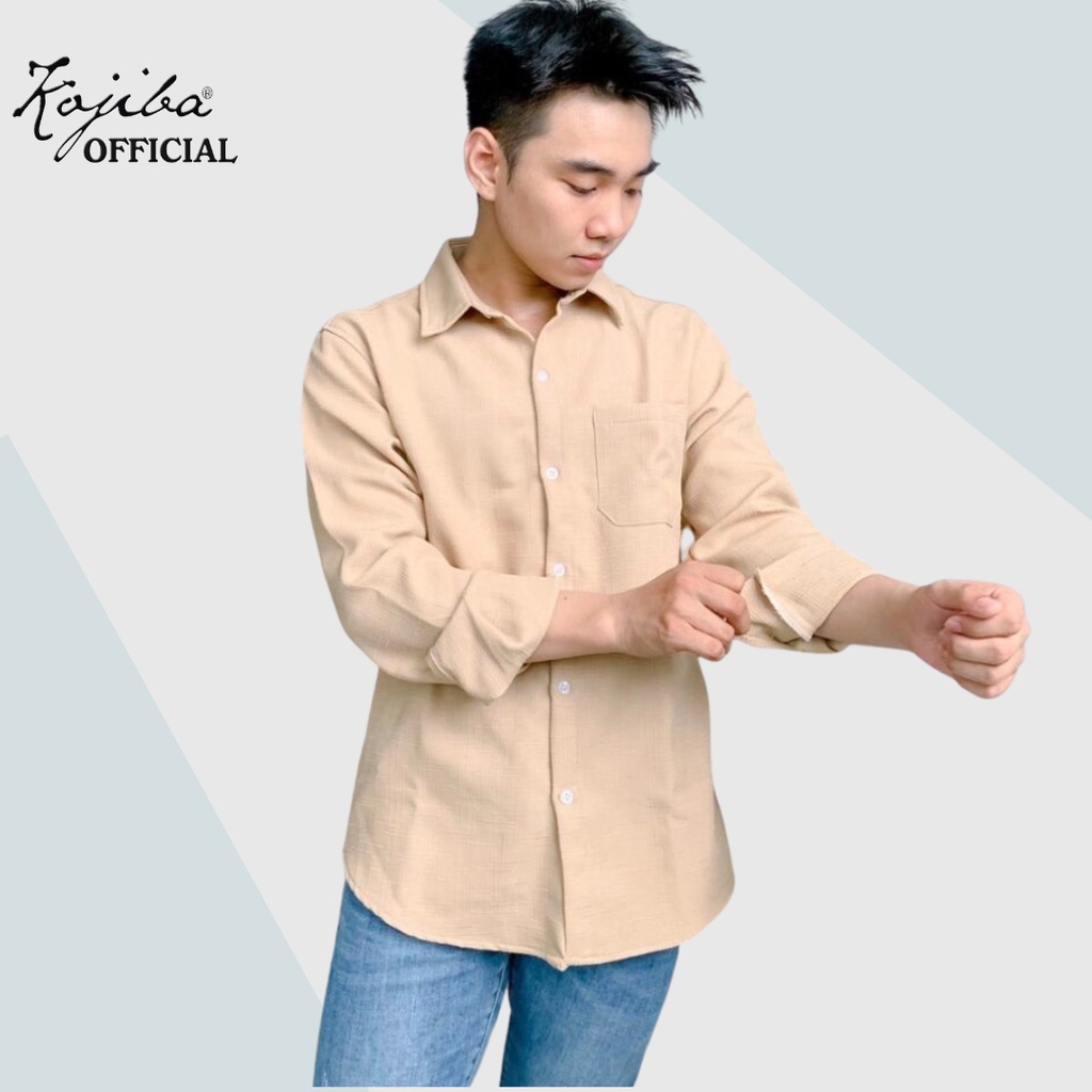 Áo Sơ Mi Nam Nữ Kojiba Unisex, Kiểu Oversize phong cách Hàn Quốc, Chất vải lụa mềm mịn