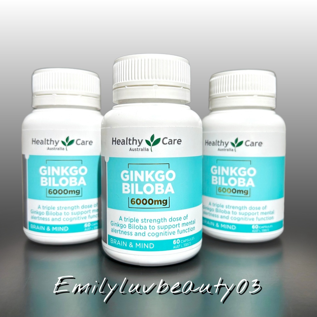 Hoạt huyết dưỡng não Healthy Care Ginko Biloba 6000mg 60 viên