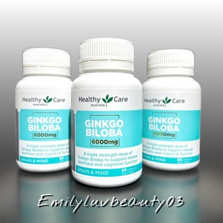 Hoạt huyết dưỡng não Healthy Care Ginko Biloba 6000mg 60 viên