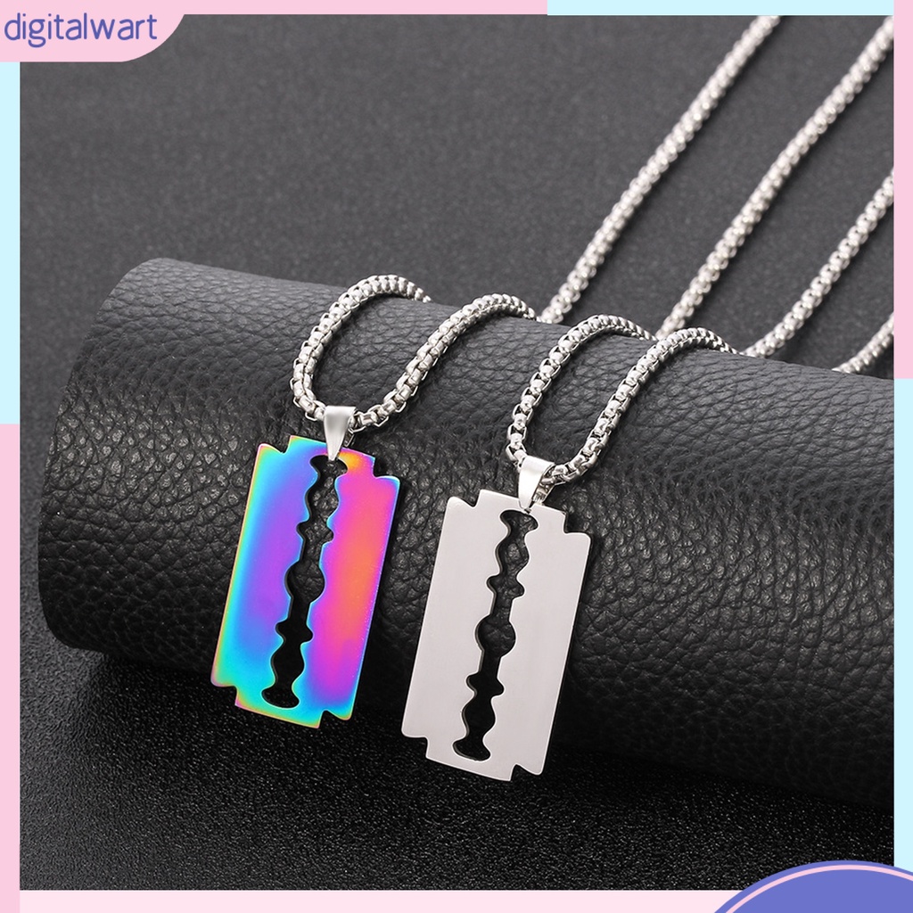 |Đào| Vòng cổ Mặt Hình Lưỡi Dao Bằng Thép Không Gỉ Mạ Điện Phong Cách Punk Hip Hop Làm Quà Sinh Nhật Hàng Ngày Cho Nam Và Nữ