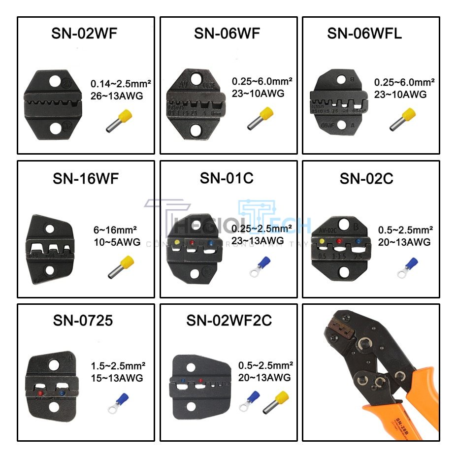 SN02WF SN06WF SN06WFL SN16WF SN01C SN02C SN0725 SN02WF2C MINI EUROP Phong Cách Chết Bộ Cho SN Dụng Cụ Đóng Đnh Uốn Kìm - SN-02WF2C