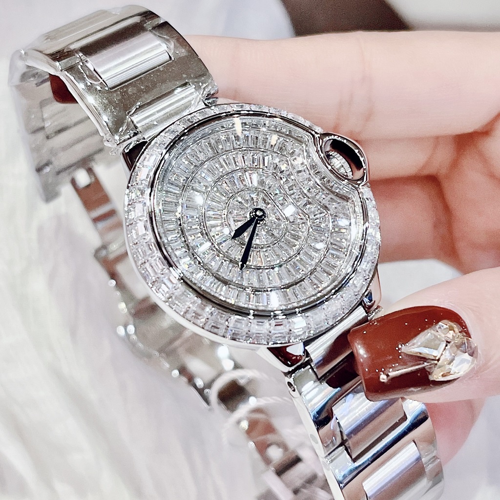 Đồng Hồ Nữ X-cer B0605 Mặt Đính Đá Silver 36mm