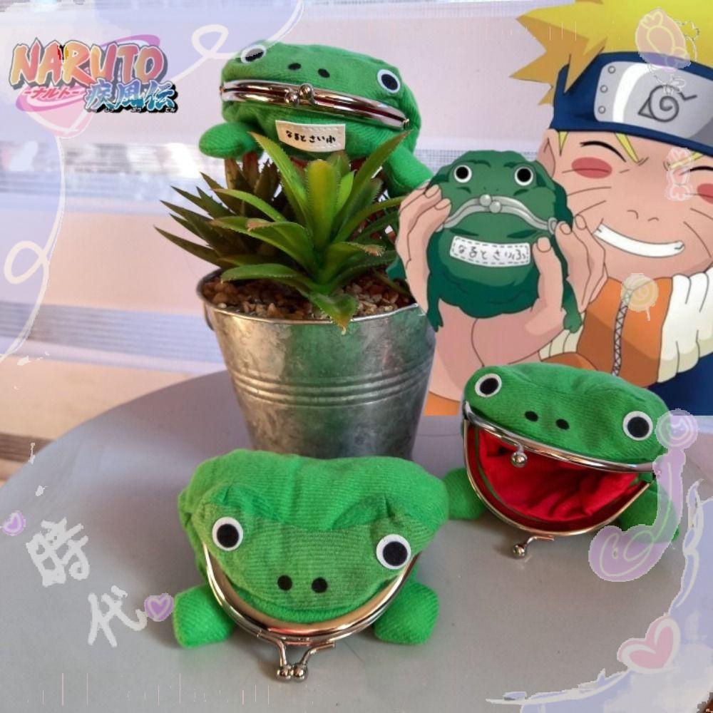 Fallforbeauty Túi Đựng Mỹ Phẩm / Tiền Xu / Đồ Chơi Ếch Nhồi Bông Nhỏ Gọn Hình Uzumaki Naruto