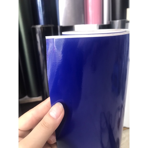 Giấy decal,giấy dán xe màu xanh dương đậm loại 2 lớp dầy dặn trang trí xe máy ,ô tô