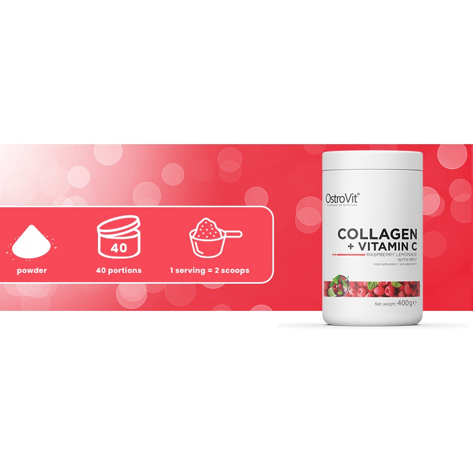 Collagen Thủy Phân + Vitamin C OstroVit Da Khỏe Đẹp Căng Mịn (80 muỗng/40 lần dùng) - YoungFit x Best Nutritionk