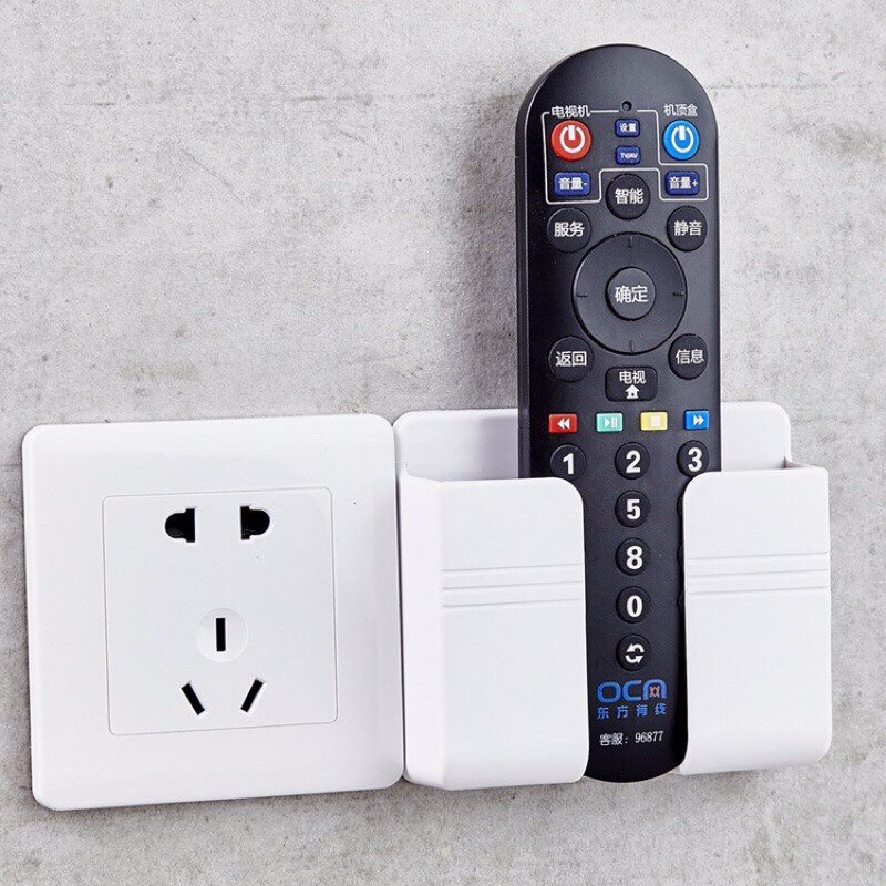 Kệ Gắn Tường Để Điện Thoại Khi Sạc Có Khe Hở Tiện Lợi, Để đồ dùng, Remote ( Mẫu Mới) - MÀU NGẪU NHIÊN