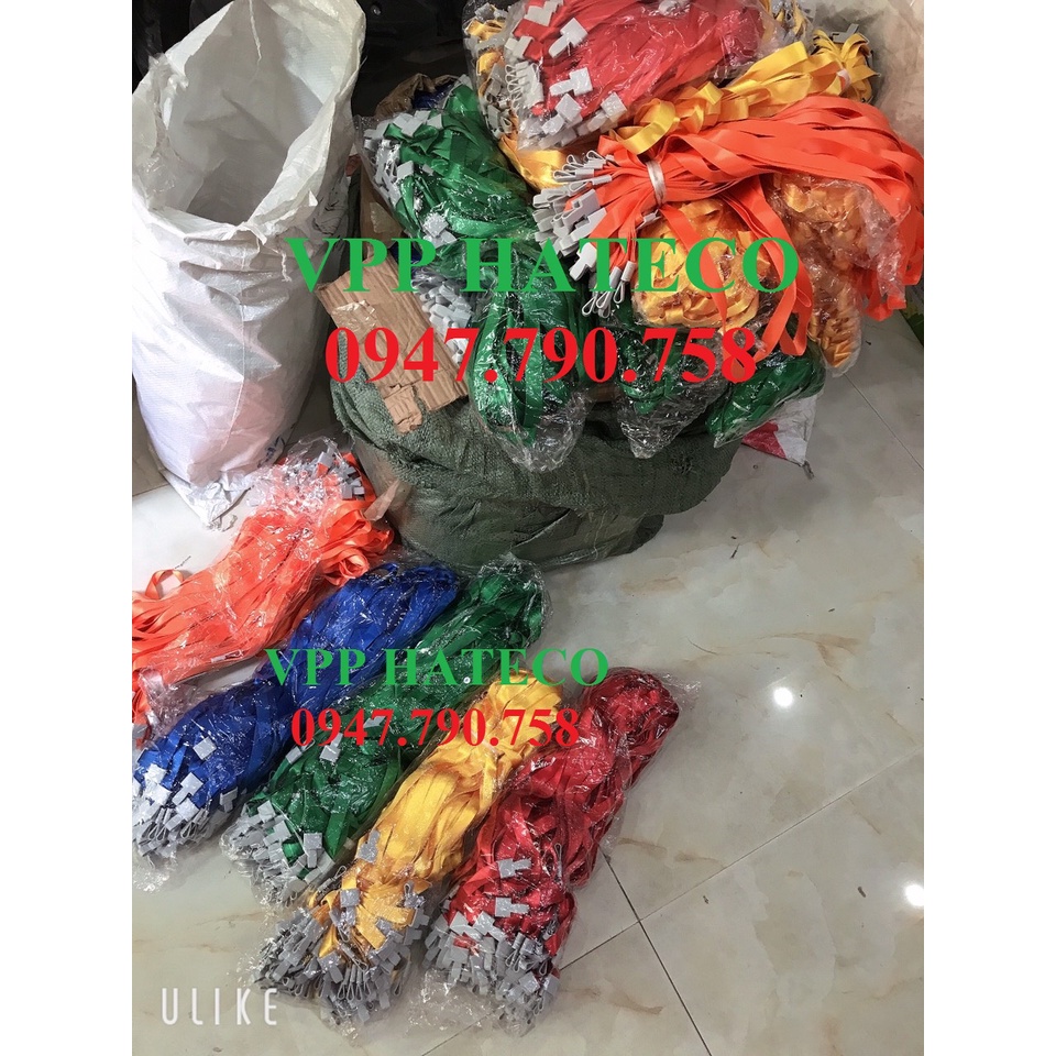 Dây lụa đeo thẻ nhân viên móc nhựa bản rộng1.5cm  - HÀNG CAO CẤP