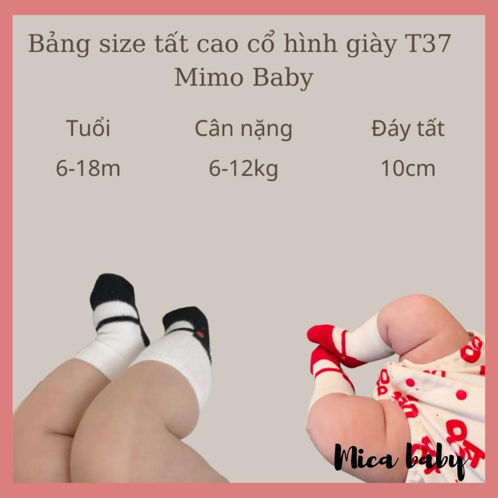 Tất vớ chống trơn trượt trẻ em kiểu dáng ba lê dễ thương cho bé T37 Mica baby