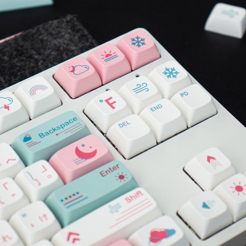 Bộ nút bàn phím cơ Keycap Weather PBT Dyesub - XDA Profile - 132 nút