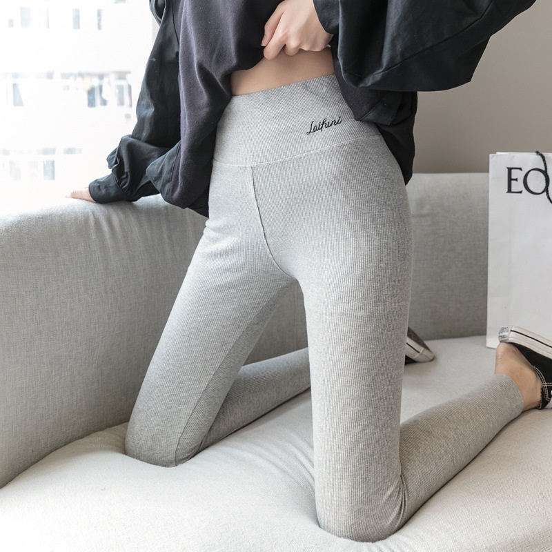 Quần Legging Lưng Cao Ôm Dáng Co Giãn Thời Trang Xuân Thu Cho Nữ
