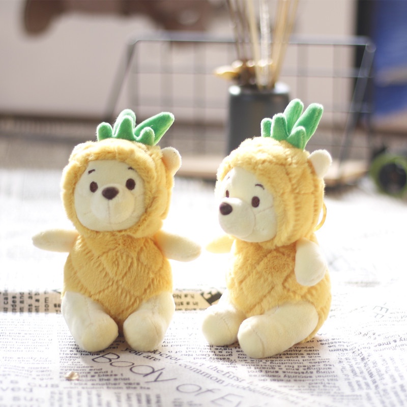 Móc Khóa Gấu Pooh Nhồi Bông Dễ Thương Dành Cho Bé Gái