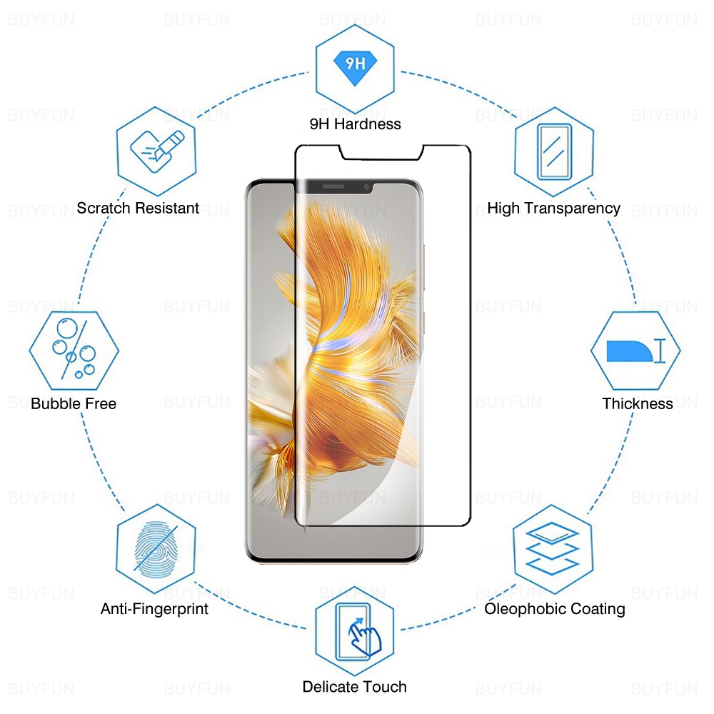 Kính Cường Lực Viền Cong Toàn Màn Hình Cho Huawei Mate 50 20 Pro Huawei Mate20 Mate50 Pro Mate50pro 20Pro 50Pro 4G