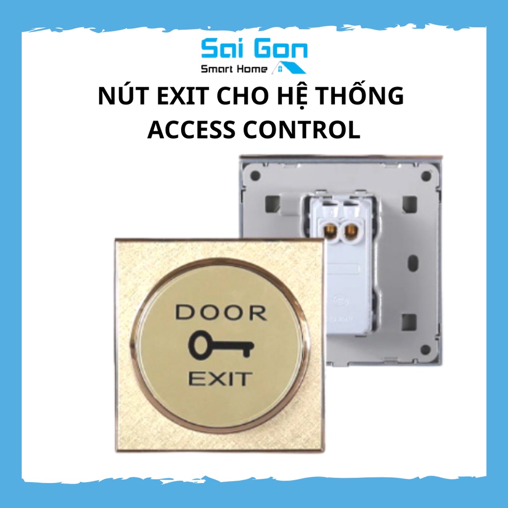 Nút Exit Bằng Thép Màu Vàng Chống Nước Không Gỉ Dùng Cho Hệ Thống Kiểm Soát Cửa