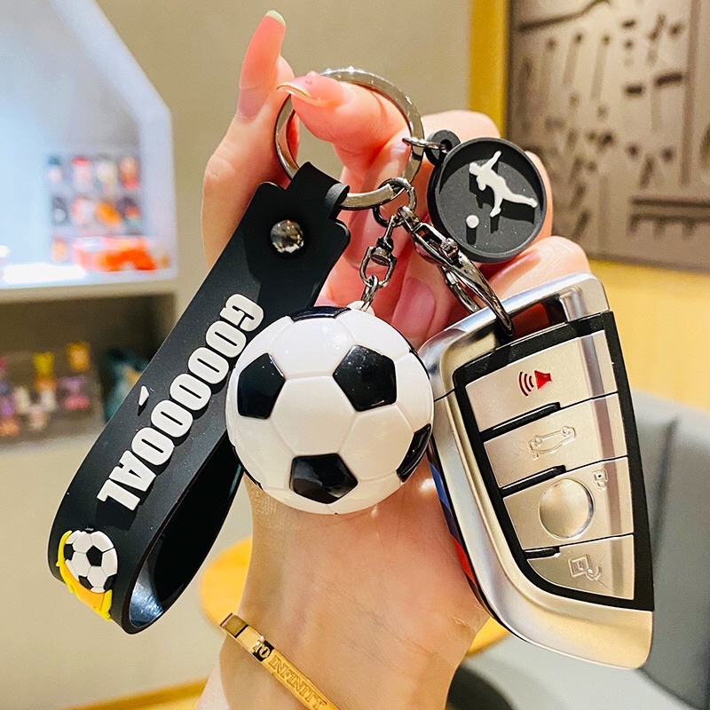 Móc khoá quả bóng đẹp treo balo xe máy móc khoá bóng đá