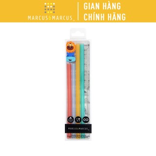 Bộ ống hút silicon kèm cọ rửa Family Marcus & Marcus cho bé từ 3 tuổi