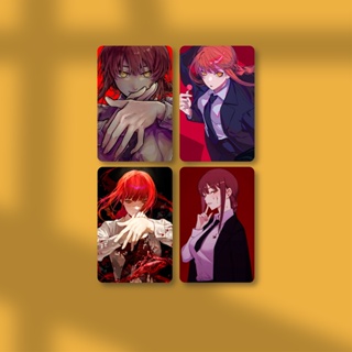 PHOTOCARD  Thẻ Card Bo Góc Anime Makima Chainsaw Man - Giấy Bìa Cứng - Có