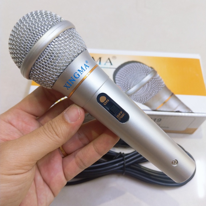 Mic hát karaoke có dây , Micro Karaoke XINGMA AK - 19 có màng lọc âm cho âm thanh tuyệt đỉnh - tương thích mọi dàn kara