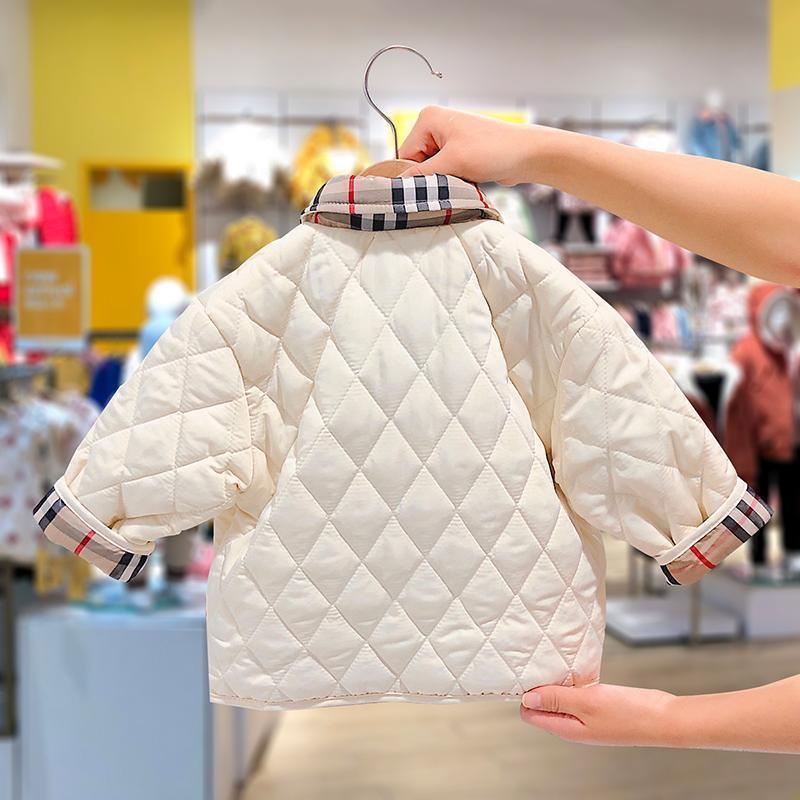 Áo Khoác Nhồi Bông Hai Mặt Phong Cách Hàn Quốc Thời Trang Thu Đông Hàng Mới 2021 Dành Cho Bé Trai Và Bé Gái