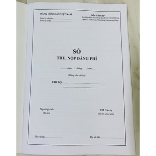 SỔ THU - NỘP ĐẢNG PHÍ ( Mẫu S01/ĐP)