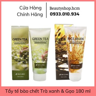 Tẩy tế bào chết Trà xanh Gạo 3W Clinic 180 ml