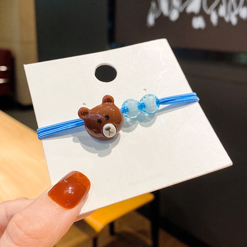 ※NOON※ 1pc random 1 Dây Cột Tóc Hình Gấu Hoạt Hình Phong Cách Hàn Quốc