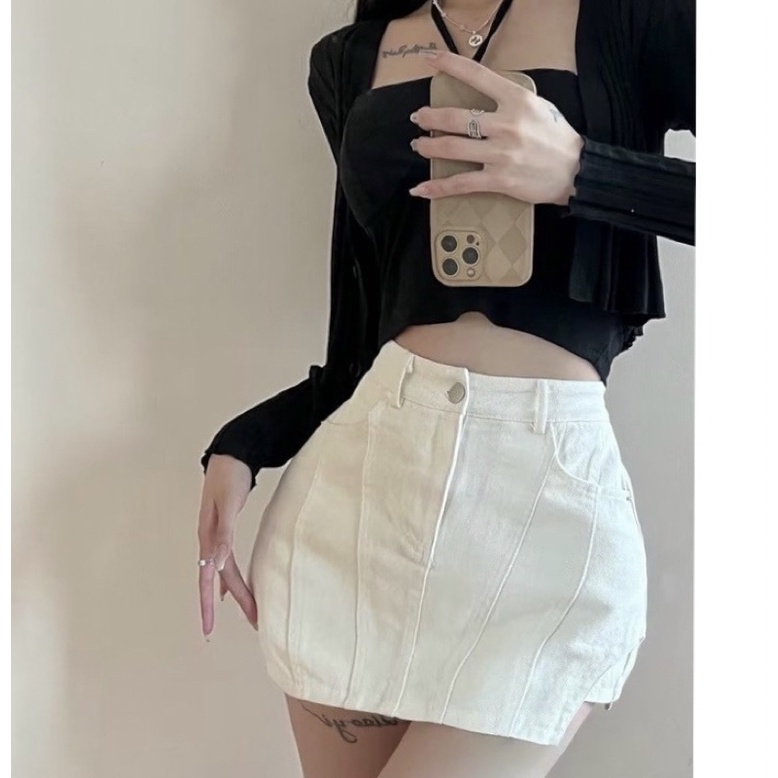 chân váy khoét vạt hot trend