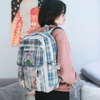 Balo đi học nữ ulzzang nhiều ngăn tặng kèm sticker trang trí, balo ulzzang học sinh vải polyester chống thấm nước, MERCI