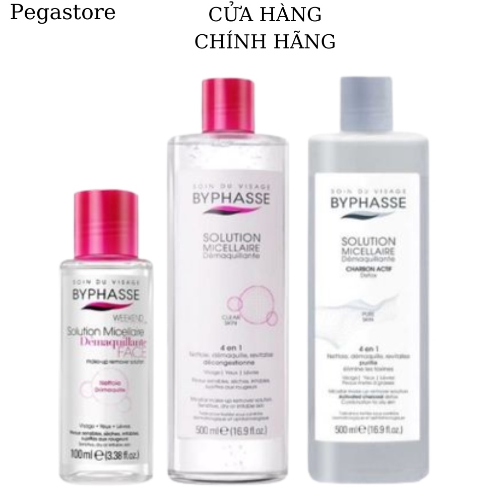 Nước tẩy trang BYPHASSE Solution Micellaire Face nc tẩy trang 500ml Tẩy trang BYPHASSE